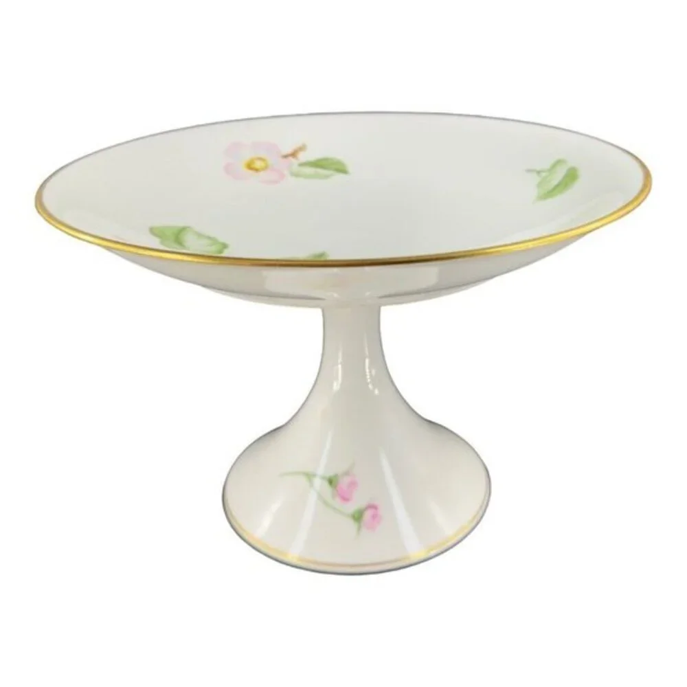 Thomas Bavaria Decope WJS Porcelain Ceramic‎ Cake Stand Plate Footed Compote VTG